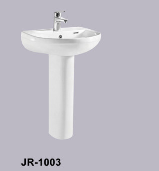 ISO9001 하얀 현대 자유 직립형 기초 싱크 555*443*845MM